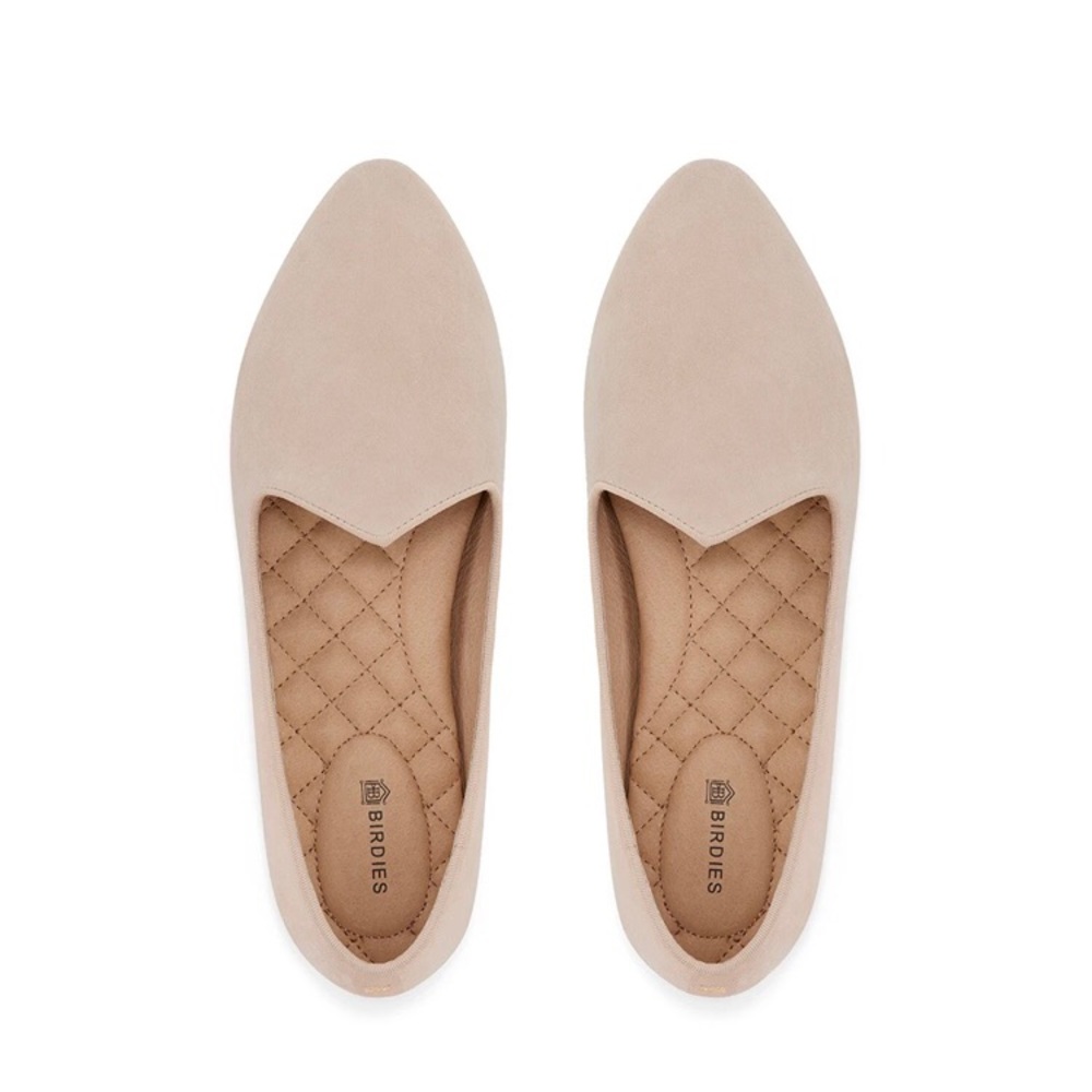 Birdies The Heron Beige Suede Flats New